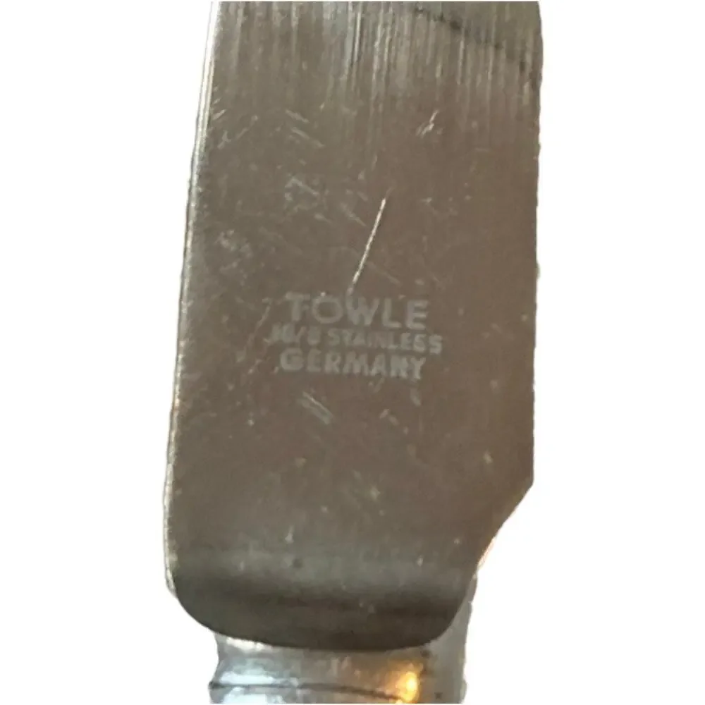 Towle London Shell French Hollow Dinner Knives Germany Set of 6